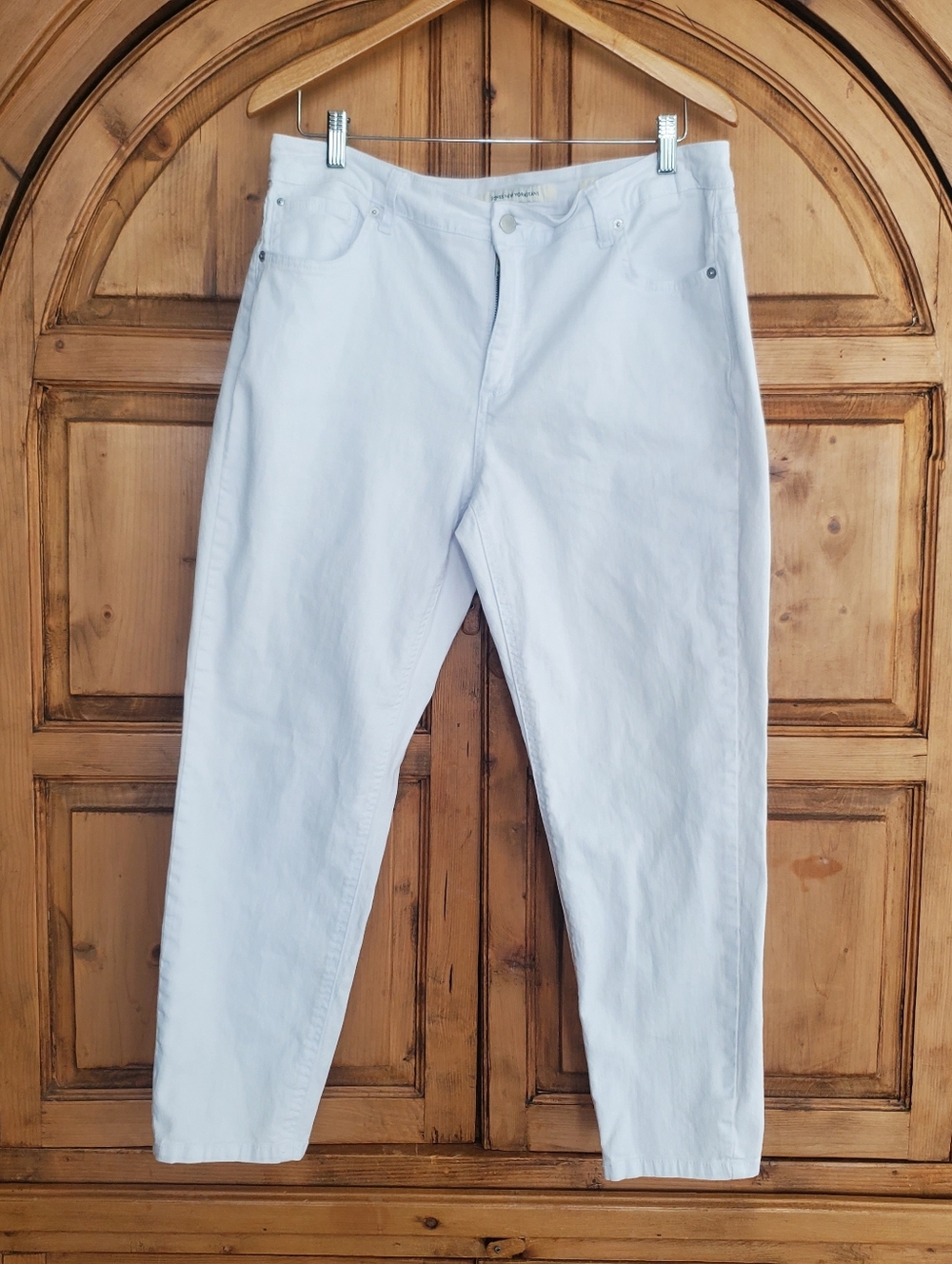 Jones New York Soho white jeans ankle length Size 14W